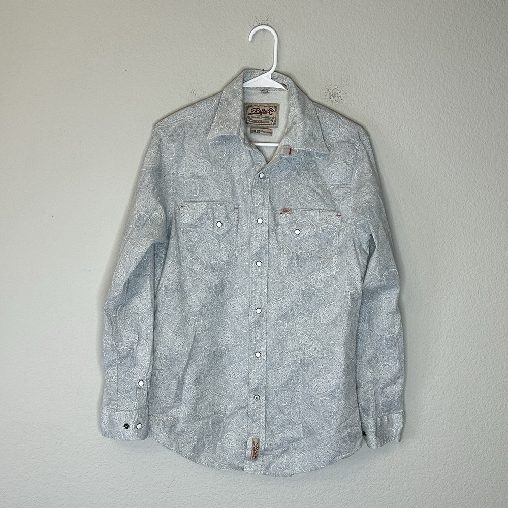 Rafter C Cowboy Collection Men's ProFlex Western Pearl Snap Shirt Size Slim M